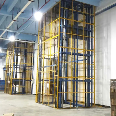 شراء 4 صعود قفص 3000kg مصعد السلع الهيدروليكية مصعد الشحن المقفص بالكامل online manufacture
