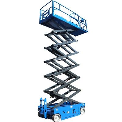 شراء مصعد مقص صغير متحرك 14m منصات عمل رفع ذاتية الدفع 230KG online manufacture