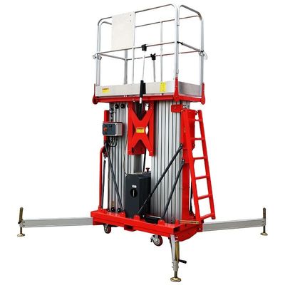 شراء منصات العمل الجوية مزدوجة الصدر الألومنيوم 8m الكهربائية رفع الصدر الرأسي online manufacture
