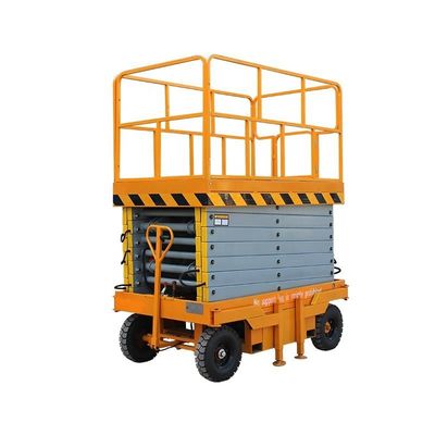 شراء منصة رفع هيدروليكية أورانج متحركة 4m 300kg رف مقص محمول online manufacture