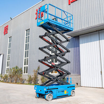 شراء منصة رفع ذاتية الدفع 10m 320kg رفع مقص متحرك يعمل بالكهرباء online manufacture