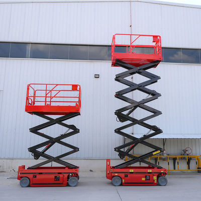 شراء 4 - 16m Self Propelled Electric Mobile Scissor Lift Hydraulic Lifting Platform تصنيع عبر الإنترنت