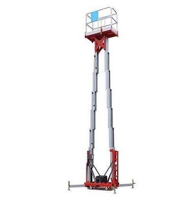 منصات العمل الجوية 14m 200kg سبائك الألومنيوم رفع الصدر المزدوج