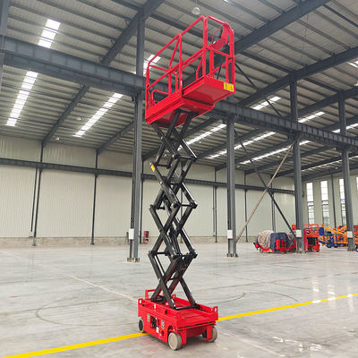 Self-propelled Electric Scissor Lift 6m 230kg Mini Aerial Work Platform