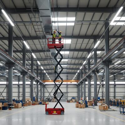 رفع مقص كهربائي صناعي 6m 8m 10m منصة رفع العمل الجوي