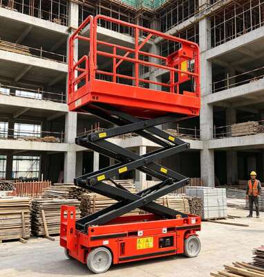 12m ارتفاع العمل 320kg الكهربائية الهيدروليكية منصة رفع مقص للصناعة