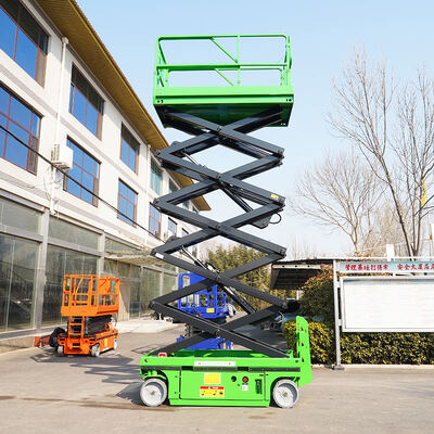 Self Propelled Electric Scissor Lift Platform 320kg Capacity 12m Working Height